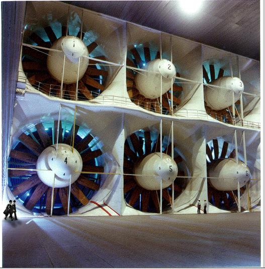 The fans of the wind tunnel at NSAS Ames