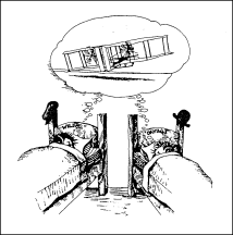 cartoon - dreaming of a Wright Flyer